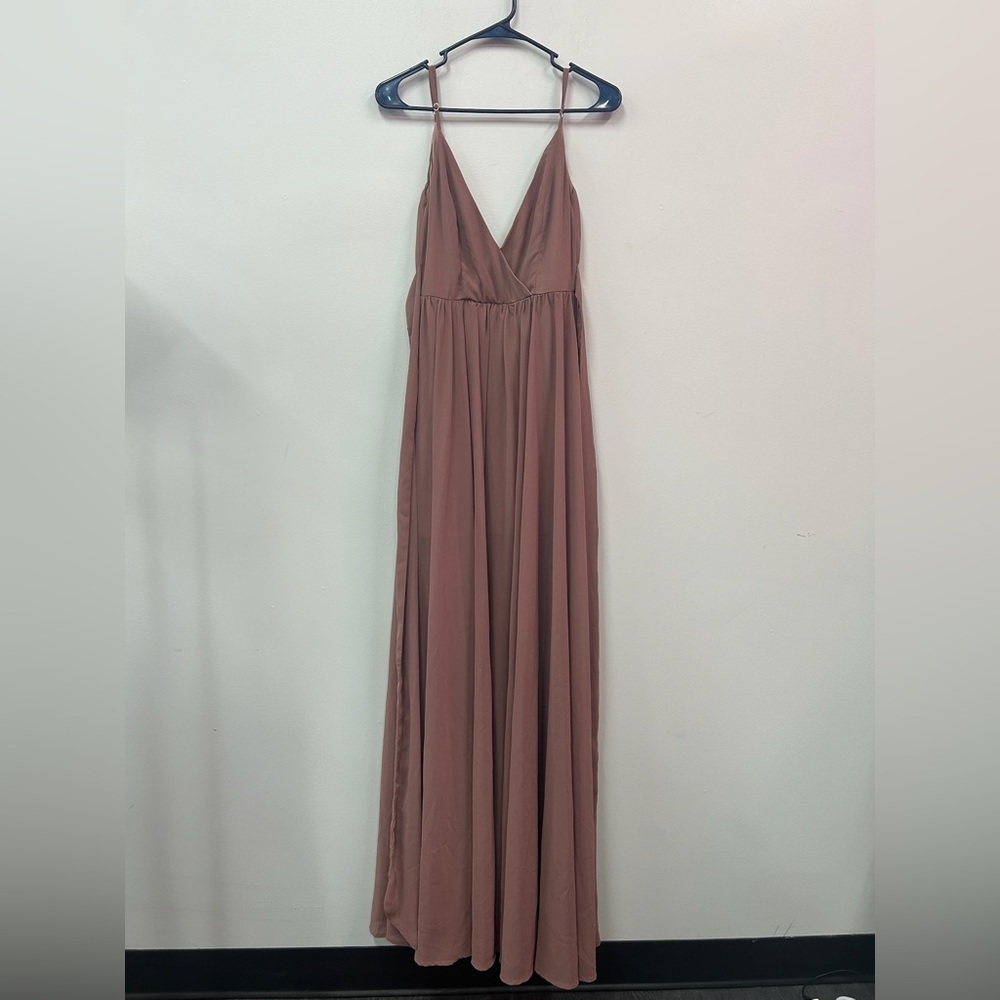 Windsor Plum V Neck Maxi Dress Sz S